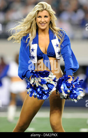 Dallas Cowboy cheerleaders performing in the NFL football game between the Philadelphia Eagles and Dallas Cowboys at Cowboys Stadium in Arlington, Texas.  Cowboys win the NFC East by defeating the Eagles, 24-0. (Credit Image: © Steven Leija/Southcreek Global/ZUMApress.com) Stock Photo