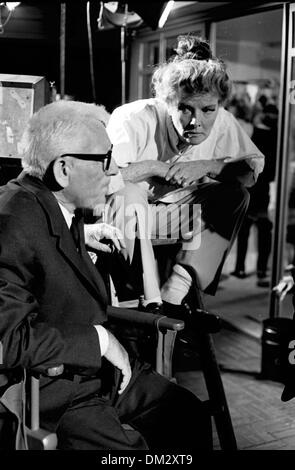 Aug. 14, 2002 - Hollywood, CALIFORNIA, USA - 23661.SPENCER TRACY AND KATHARINE HEPBURN ON THE SET OF ''GUESS WHO'S COMING TO DINNER?'' . DON ORNITZ/(Credit Image: © Globe Photos/ZUMAPRESS.com) Stock Photo