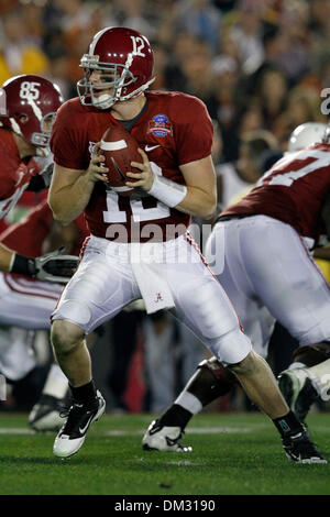 Alabama Quarterback Greg McElroy (12) Looks To Block For Wide Receiver ...