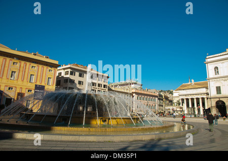 Piazza de Ferrari square Genoa Liguria region Italy Europe Stock Photo