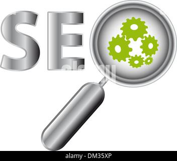 Web buttons with SEO text Stock Vector