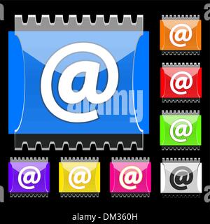 E-mail rectangular vector buttons Stock Vector