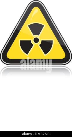 Warning radiation hazard sign Stock Vector