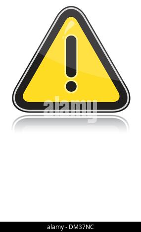Yellow triangular other dangers warning sign Stock Vector
