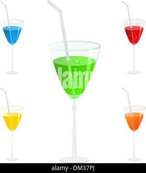 Glass set, vector illustration Stock Vector