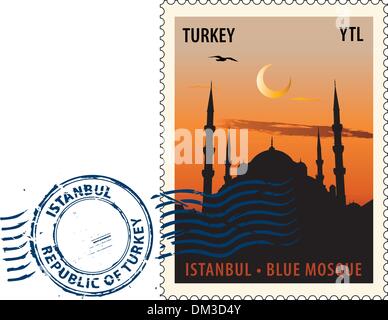 Postmark from Istanbul Stock Vector