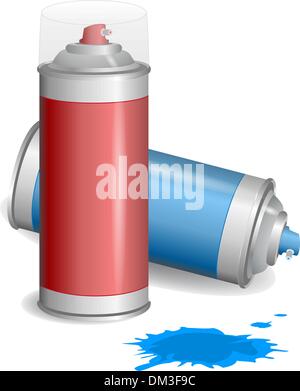 Aerosol paint spray. Stock Vector