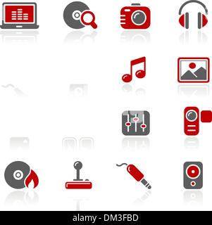 Media & Entertainment Web Icons // Redico Series Stock Vector