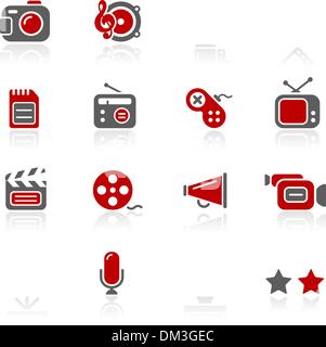Multimedia Web Icons // Redico Series Stock Vector