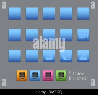Network & Server Web Icons // Satinbox Series Stock Vector