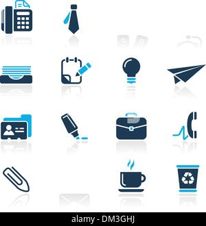 Office & Business Web Icons // Azure Series Stock Vector