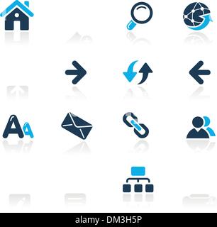 Web Navigation Icons // Azure Series Stock Vector