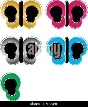 Neon Butterflies Stock Vector