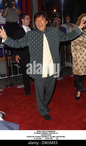 July 26, 2001 - RUSH HOUR 2 PREMIERE.AT MANN CHINESE THEATRE LA..JACKIE CHAN. FITZROY BARRETT /    7-26-2001        K22577FB         (D)(Credit Image: © Globe Photos/ZUMAPRESS.com) Stock Photo