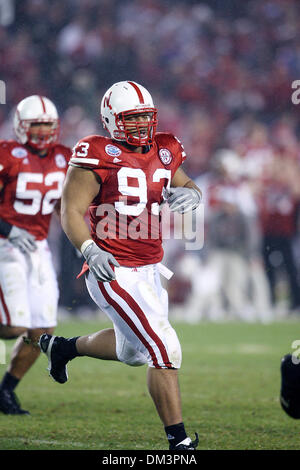 Nebraska defensive tackle Ndamukong Suh #93 goes against Arizona center  Colin Baxter #64 during game action in the Pacific Life Holiday Bowl at  Qualcomm Stadium San Diego, CA. Nebraska defeated Arizona 33-0. (