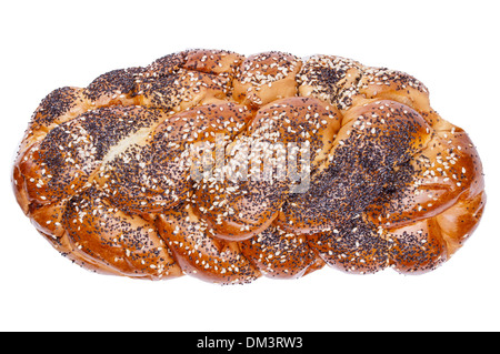 Loaf of bread with seeds isolated on a white background Stock Photo