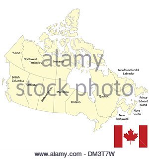 Vector color map of Quebec Province Stock Photo: 145480980 - Alamy