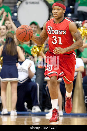 St. John's Guard Malik Stith (31) in game action between the Notre Dame Fighting Irish and the St. John's Red Storm at the Purcell Pavilion at the Joyce Center in South Bend, Indiana.  St. John's defeated Notre Dame 69-68. (Credit Image: © John Mersits/Southcreek Global/ZUMApress.com) Stock Photo