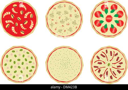 Pizza with toppings 2 Stock Vector