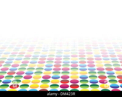 Halftone Background in Perspective. Stock Vector