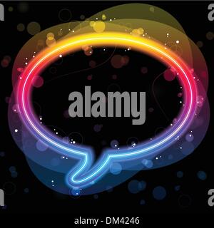 Rainbow Lights Speech Bubble Stock Vector
