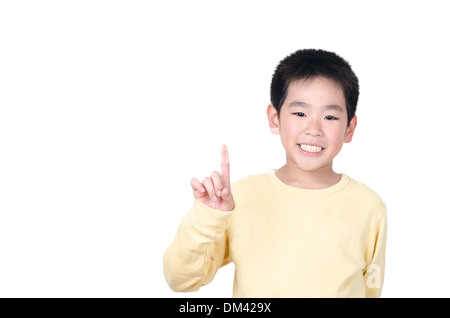 Happy young boy with good idea Stock Photo