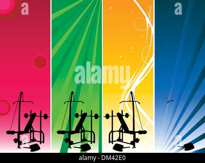 Gym Banners Stock Vector