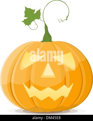 halloween pumpkin on white background vector illustration Stock Vector ...