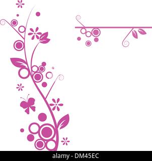 Saree border design concept of floral art isolated on white background ...