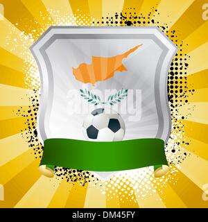 Shield with flag of  Cyprus Stock Vector