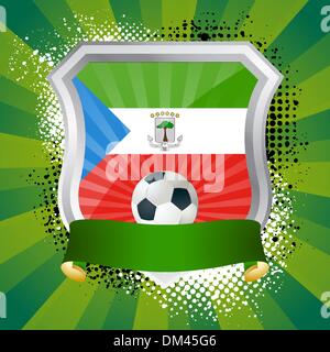 Shield with flag of Equatorial Stock Vector