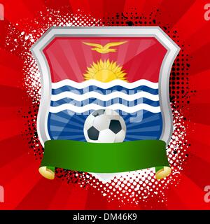 Shield with flag of  Kiribati Stock Vector