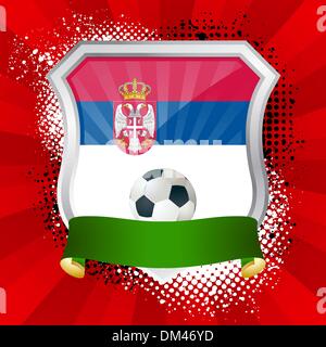 Shield with flag of  Serbia Stock Vector