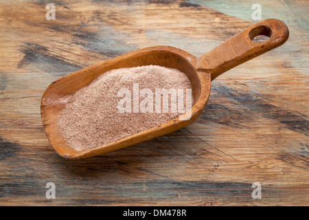 whole grain teff flour from an ancient North African cereal grass, popular in Ethiopian cuisine Stock Photo