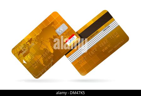 Gold Credit Card Stock Vector