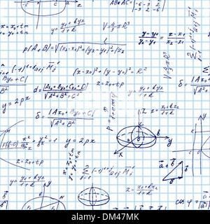 Maths seamless pattern Stock Vector