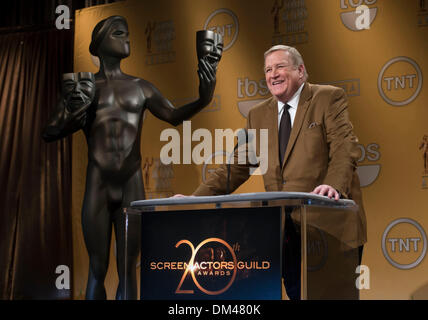 Los Angeles, USA. 11th Dec, 2013. SAG-AFTRA President Ken Howard attend a ceremony to announce nominations of annual Screen Actors Guild (SAG) Awards in Los Angeles, the United States, on Dec. 11, 2013. Credit:  Yang Lei/Xinhua/Alamy Live News Stock Photo