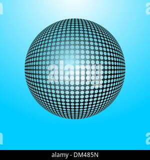 Vector halftone sphere Stock Vector