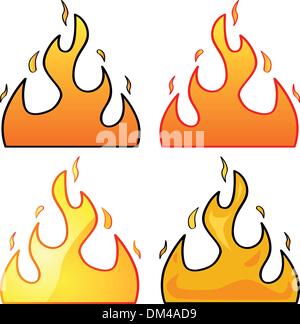 four fire flames Stock Vector Image & Art - Alamy