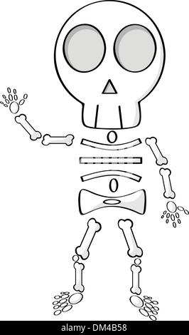 Cartoon skeleton Stock Vector