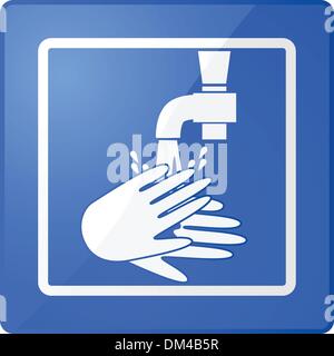 Wash hands sign Stock Vector