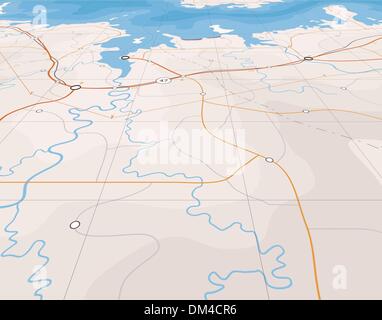 Angled map Stock Vector