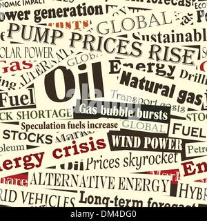 Energy headlines Stock Vector