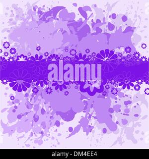 violet background with lilac flowers Stock Vector