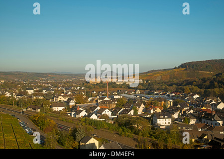 Ahrtal Ahrweiler cultivation outhouse surface grow cultivate outside mountain slope Germany Eifel Europe autumn autumn colors Stock Photo