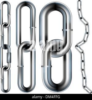 Chain links in vector illustration - seamless Stock Vector