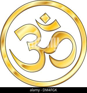 Hindu om icon Stock Vector