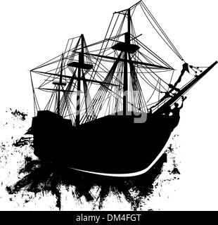 pirate ship silhouette clip art