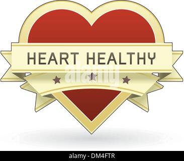 Heat healthy food or product label Stock Vector