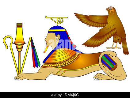 Sphinx - mythical creature of ancient Egypt Stock Vector